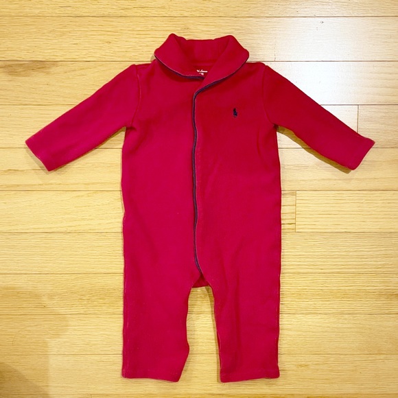 Ralph Lauren Baby French Ribbed Coverall - Picture 3 of 4